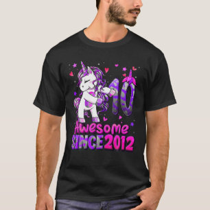 10 Year Old Unicorn Floss 10Th Birthday Girl Unico T-Shirt