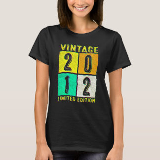 10 Year Old  Vintage 2012  10th Birthday 2 T-Shirt