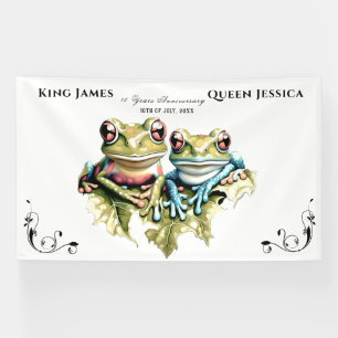 10 Year Wedding Anniversary Garden Casual Party Banner