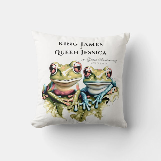 10 Year Wedding Anniversary Garden Casual Party Cushion (Front)