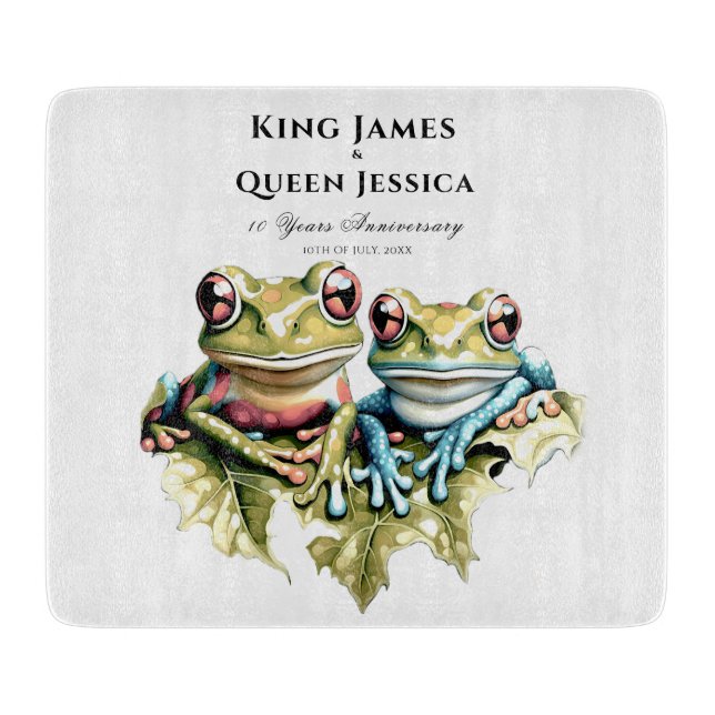 10 Year Wedding Anniversary Garden Casual Party Cutting Board (Front)