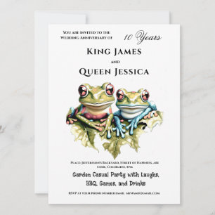 10 Year Wedding Anniversary Garden Casual Party Invitation