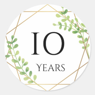 10 years anniversary stickers