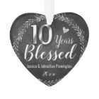 10 Years Blessed Wedding Anniversary Ornament