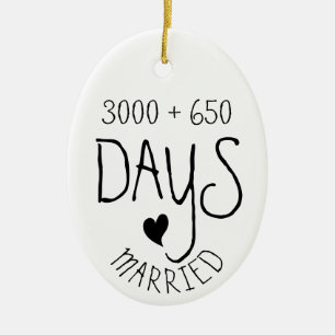 10 Years Married Love Ceramic Ornament