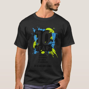 10 Years Of Being Awesome 10th Birthday Girl Boy D T-Shirt