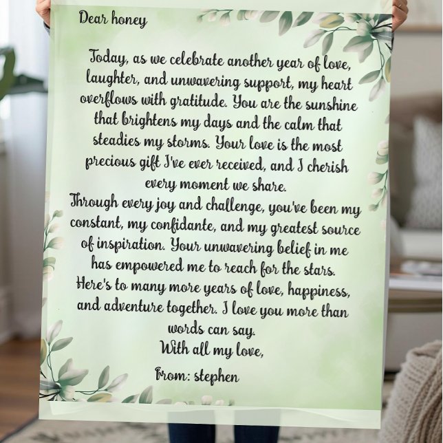 10 Years of Love: A Heartfelt Anniversary message  Fleece Blanket (Creator Uploaded)