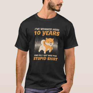 10 Years Of Service Anniversary Of Employment 10 Y T-Shirt
