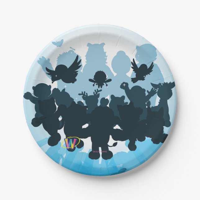 10 Years of Webkinz Silhouette Paper Plate (Front)