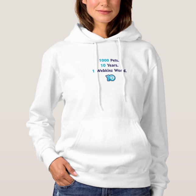 10 Years of Webkinz Stats Hoodie (Front)