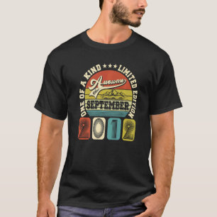 10 Years Old 10th Birthday Awesome Since Septembe T-Shirt