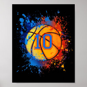 10 Years Old 10th Birthday Basball Gift For Boys Poster