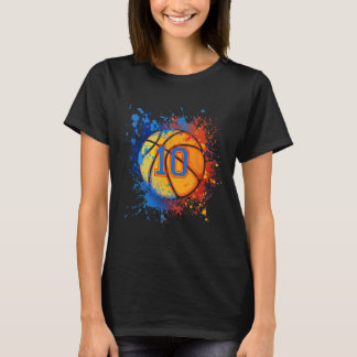 10 Years Old 10th Birthday Basketball Gift For Boy T-Shirt