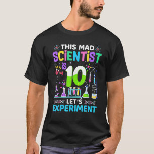 10 Years Old 10Th Birthday Boys Girls Science Them T-Shirt
