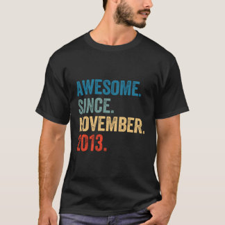 10 Years Old 10Th Birthday Kids Awesome Since Nove T-Shirt