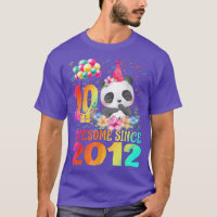 10 Years Old 10th Birthday Panda Awesome Since 201