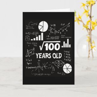 10 Years Old Bday Math Teacher 10th Birthday Gift Card
