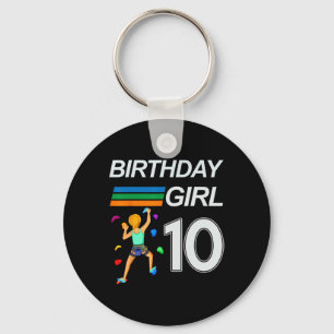 10 Years Old Birthday Bouldering Rock Climbing For Key Ring