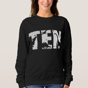 10 Years Old Birthday Boy Dinosaur T Rex Gift 10th Sweatshirt