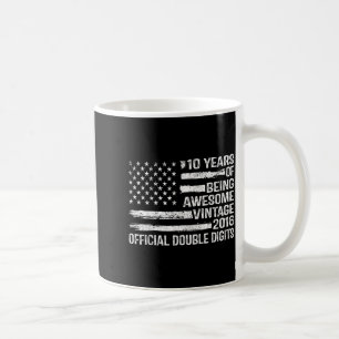 10 Years Old Birthday Double Digits 10th Birthday Coffee Mug
