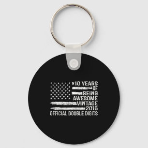 10 years old birthday double digits 10th birthday key ring