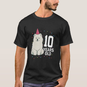 10 Years Old Birthday Samoyed Dog Puppy 10th Part T-Shirt