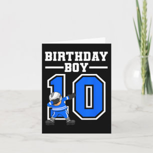 10 Years Old Boy Ice Hockey Player 10th Birthday K Card