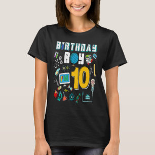 10 Years Old Chemistry Theme Birthday Boys I'm 10  T-Shirt