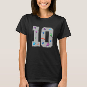 10 Years Old Climber Birthday Bouldering Climbing  T-Shirt