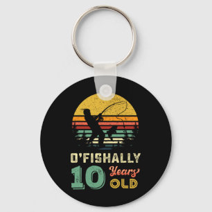 10 Years Old Fishing Gift 10 Yo Ten Year Old 10th Key Ring