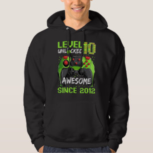 10 Years Old  Gamer Boy Birthday Awesome Since 201 Hoodie