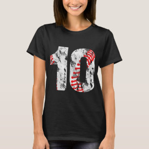10 Years Old Gifts Number 10 Baseball 10th Birthda T-Shirt