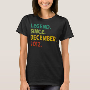 10 Years Old Legend Since December 2012 10th Birt T-Shirt