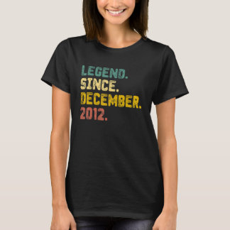10 Years Old Legend Since December 2012 10th Birth T-Shirt