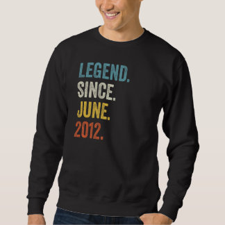 10 Years Old Legend Since June 2012 10th Birthday Sweatshirt