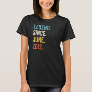 10 Years Old Legend Since June 2012 10th Birthday T-Shirt