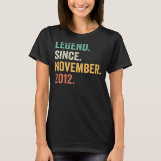10 Years Old Legend Since November 2012 10th Birt T-Shirt
