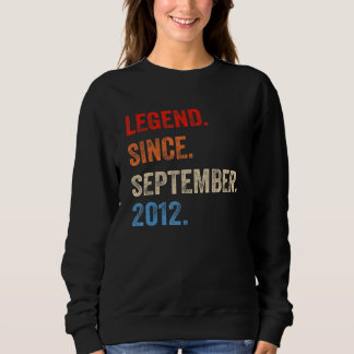 10 Years Old  Legend Since September 2012 10th Bir Sweatshirt