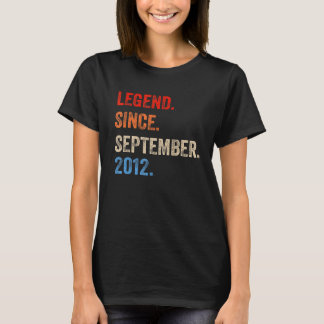 10 Years Old  Legend Since September 2012 10th Bir T-Shirt