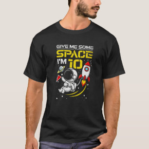 10 Years Old Outer Space 10th Birthday Boy Astrona T-Shirt