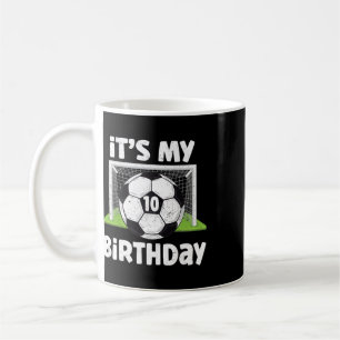 10 Years Old Soccer 10th Birthday Player Kids B-da Coffee Mug
