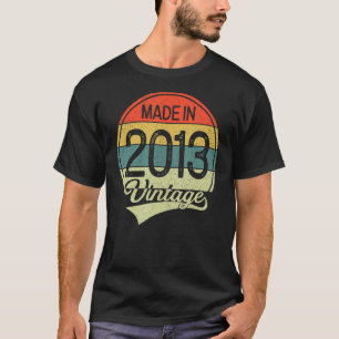 10 Years Old Vintage 2013  Made In 2013 10th Birth T-Shirt