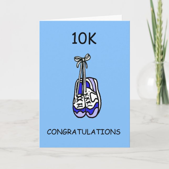10K Congratulations for Male Runner Card (Front)