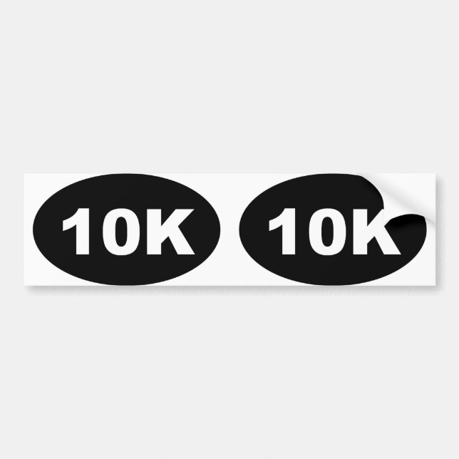 10k oval bumper sticker (Front)