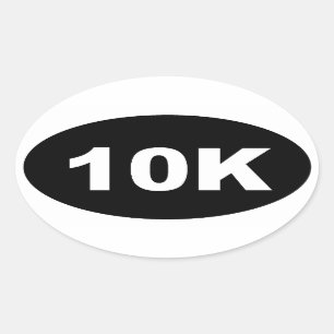 10k oval sticker