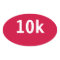 10k Race or Walk Oval Sticker (Red)