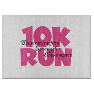 10K Run Pink Sports Running Cutting Board