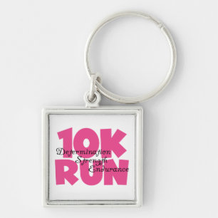10K Run Pink Sports Running Key Ring