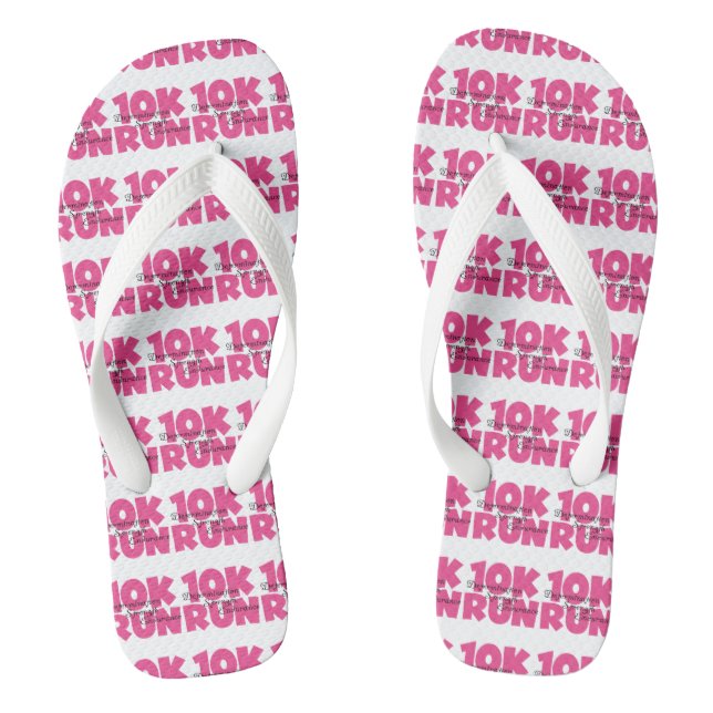 10K Run Pink Sports Running Thongs (Footbed)