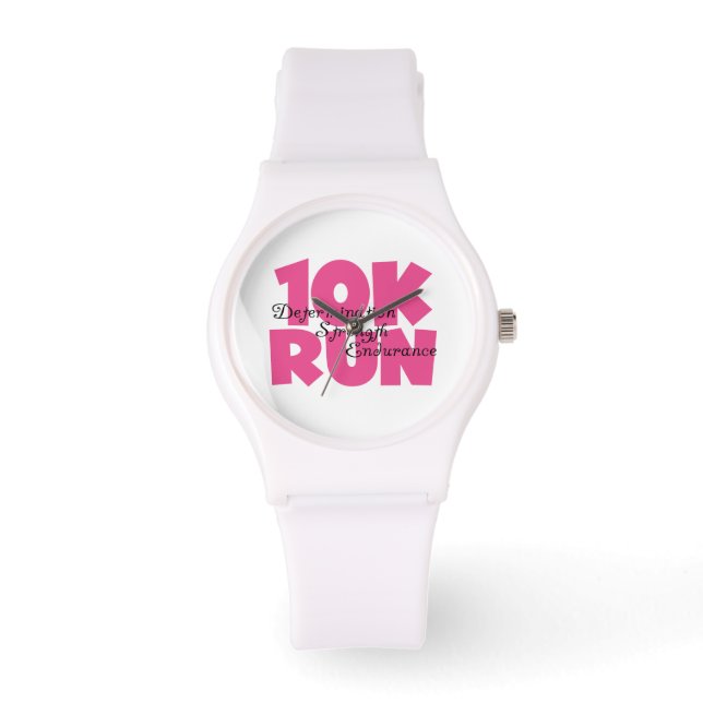 10K Run Pink Sports Running Watch (Front)